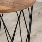 Tavolino rotondo geometrico - 61 cm di altezza x 51 cm di larghezza x 51 cm di profondità