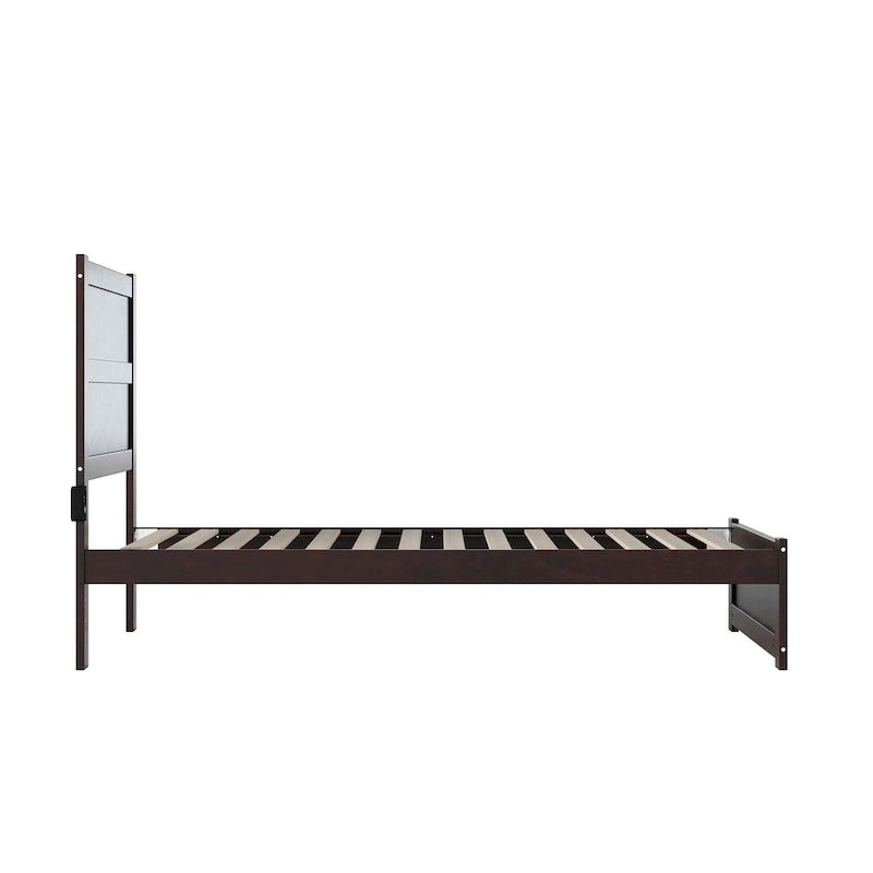 Piattaforma Letto XL con Pediera color Espresso