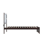 Piattaforma Letto XL con Pediera color Espresso