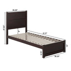 Piattaforma Letto XL con Pediera color Espresso