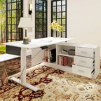 Office Solution: 63 Scrivania regolabile in altezza elettrica da computer, colore bianco