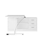 Office Solution: 63 Scrivania regolabile in altezza elettrica da computer, colore bianco