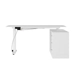 Office Solution: 63 Scrivania regolabile in altezza elettrica da computer, colore bianco