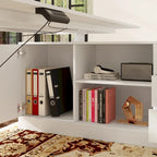 Office Solution: 63 Scrivania regolabile in altezza elettrica da computer, colore bianco