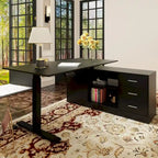 Office Solution: 63 Scrivania regolabile in altezza elettrica da computer, colore bianco