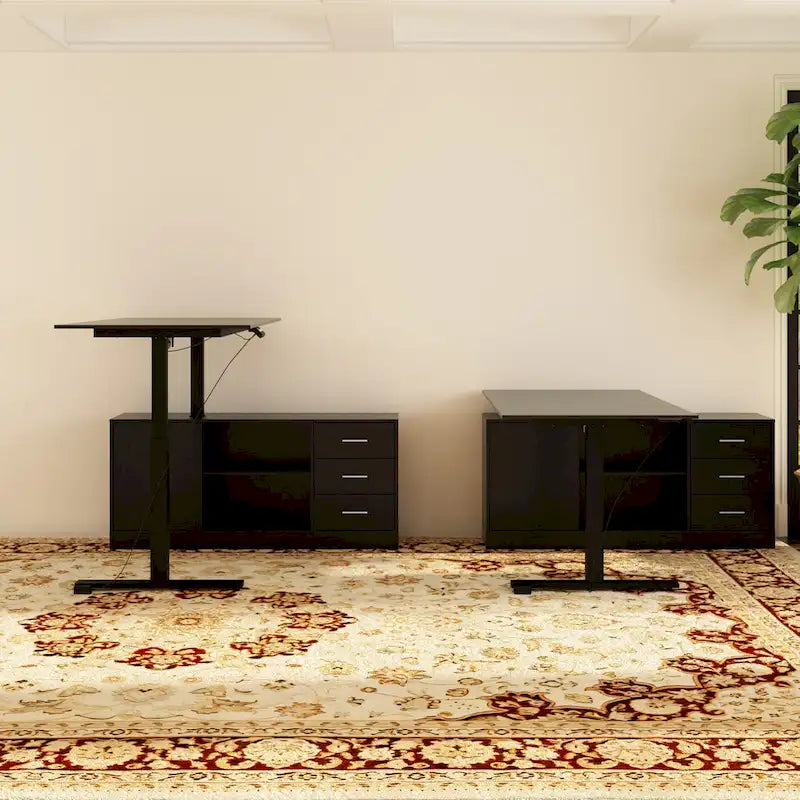 Office Solution: 63 Scrivania regolabile in altezza elettrica da computer, colore bianco