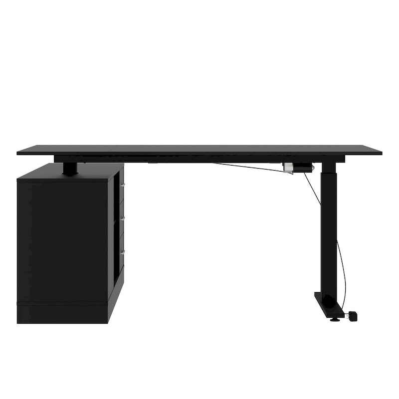 Office Solution: 63 Scrivania regolabile in altezza elettrica da computer, colore bianco