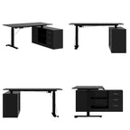 Office Solution: 63 Scrivania regolabile in altezza elettrica da computer, colore bianco