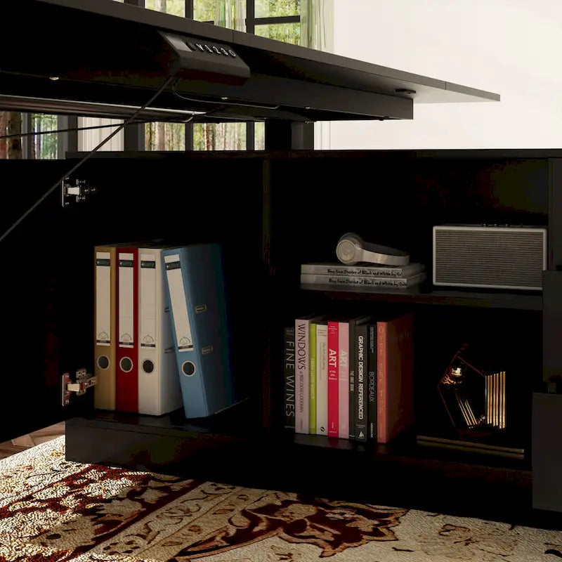 Office Solution: 63 Scrivania regolabile in altezza elettrica da computer, colore bianco