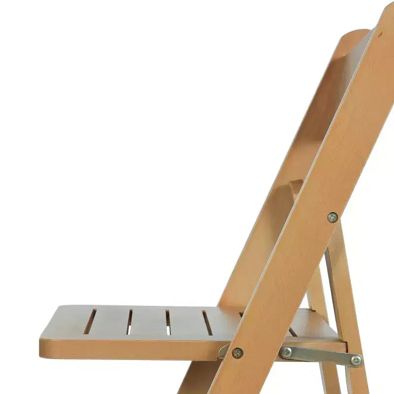 Sedia da pranzo Merrick Lane in legno massiccio con design pieghevole e finitura elegante