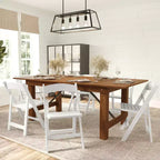 Sedia da pranzo Merrick Lane in legno massiccio con design pieghevole e finitura elegante