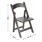 Sedia da pranzo Merrick Lane in legno massiccio con design pieghevole e finitura elegante