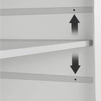 Set di 2 tavolini con cassetto e presa di corrente, tavolino laterale con luce LED e stazione di ricarica