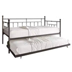 ChaletPosh Lettino in Metallo Twin Size con Rotelle Estraibili