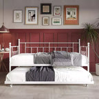 ChaletPosh Lettino in Metallo Twin Size con Rotelle Estraibili