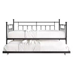 ChaletPosh Lettino in Metallo Twin Size con Rotelle Estraibili