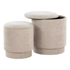 Set pouf imbottiti Marla di LumiSource