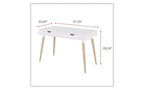 Scrivania Scandinavian Workspace by Alera, 47,24 x 23,62 x 29,53, bianco/legno beige