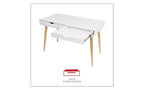Scrivania Scandinavian Workspace by Alera, 47,24 x 23,62 x 29,53, bianco/legno beige