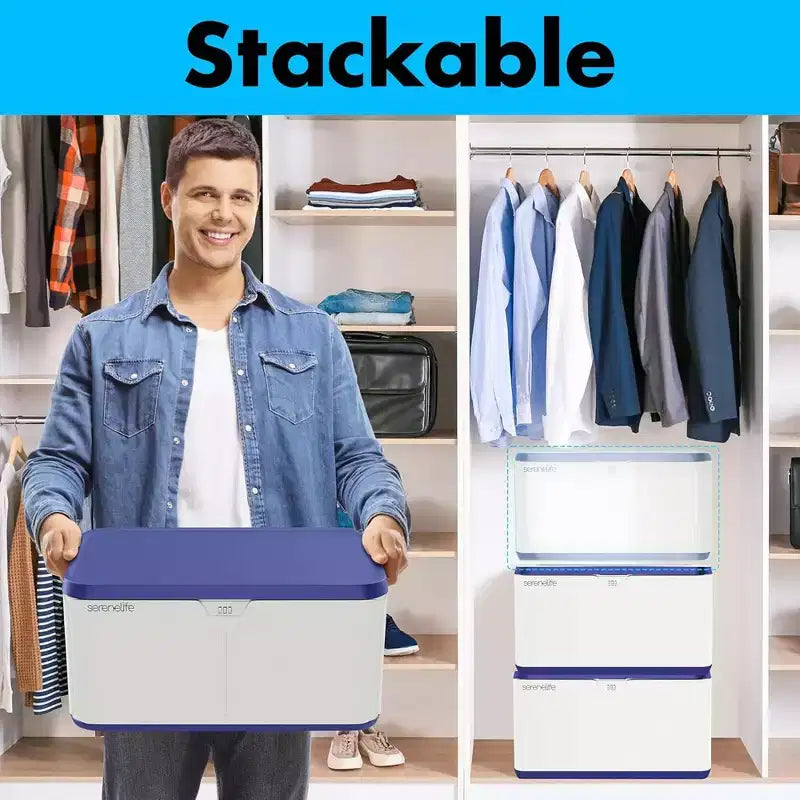 SereneLife Contenitore con Serratura da 8 Galloni - SLSBXN850BL
