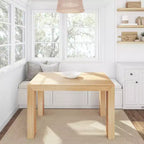 Plank+Beam 48 Tavolo da Pranzo Moderno per 4 Persone, Tavolo da Pranzo Rettangolare in Legno Massello per Cucina/Sala da Pranzo