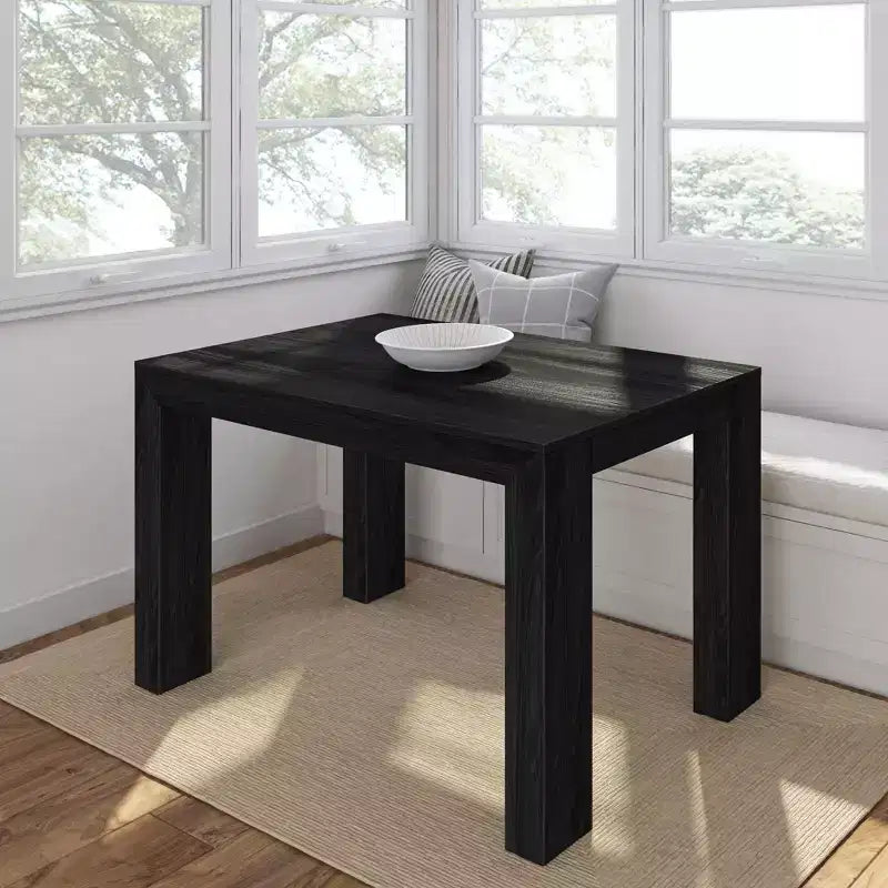 Plank+Beam 48 Tavolo da Pranzo Moderno per 4 Persone, Tavolo da Pranzo Rettangolare in Legno Massello per Cucina/Sala da Pranzo