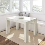 Plank+Beam 48 Tavolo da Pranzo Moderno per 4 Persone, Tavolo da Pranzo Rettangolare in Legno Massello per Cucina/Sala da Pranzo