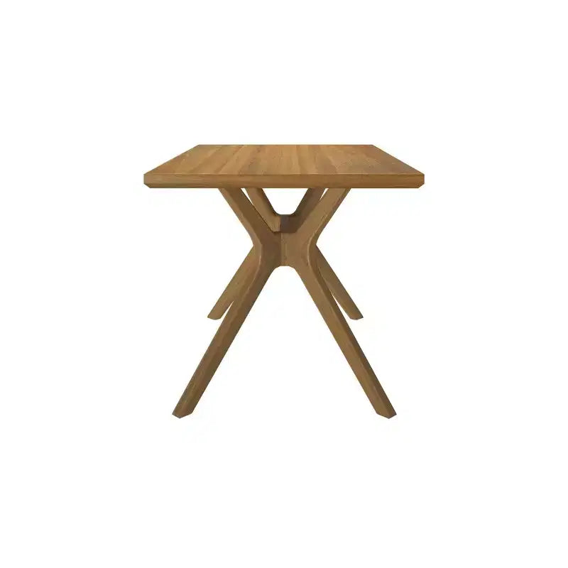 Tavolo da pranzo rettangolare per 6 persone Plank+Beam 48 Verso, gambe a croce in legno massello per cucina