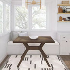 Tavolo da pranzo rettangolare per 6 persone Plank+Beam 48 Verso, gambe a croce in legno massello per cucina
