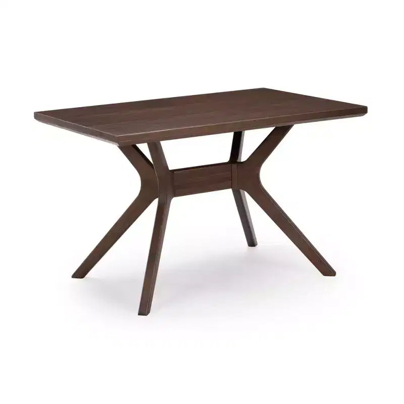 Tavolo da pranzo rettangolare per 6 persone Plank+Beam 48 Verso, gambe a croce in legno massello per cucina