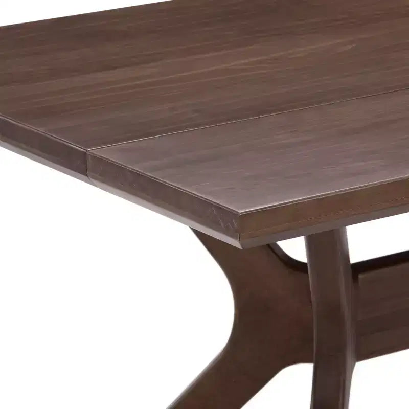 Tavolo da pranzo rettangolare per 6 persone Plank+Beam 48 Verso, gambe a croce in legno massello per cucina