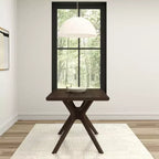 Tavolo da pranzo rettangolare per 6 persone Plank+Beam 48 Verso, gambe a croce in legno massello per cucina