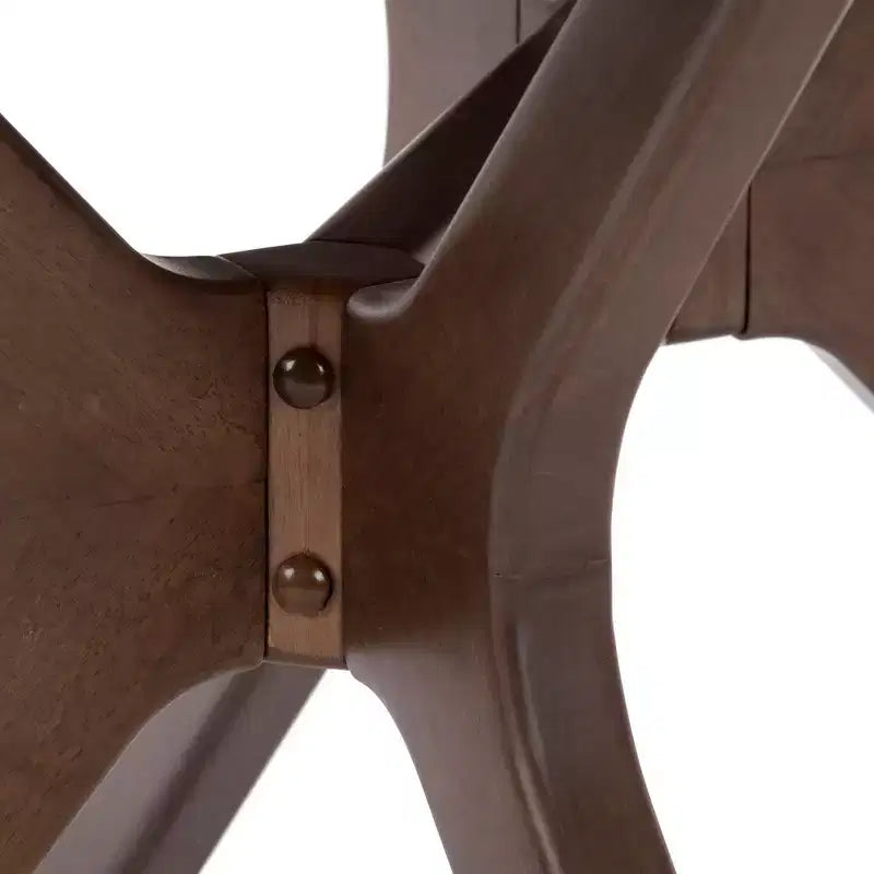 Tavolo da pranzo rettangolare per 6 persone Plank+Beam 48 Verso, gambe a croce in legno massello per cucina