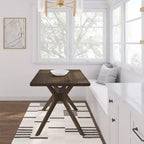 Tavolo da pranzo rettangolare per 6 persone Plank+Beam 48 Verso, gambe a croce in legno massello per cucina