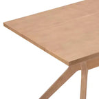 Tavolo da pranzo rettangolare per 6 persone Plank+Beam 48 Verso, gambe a croce in legno massello per cucina