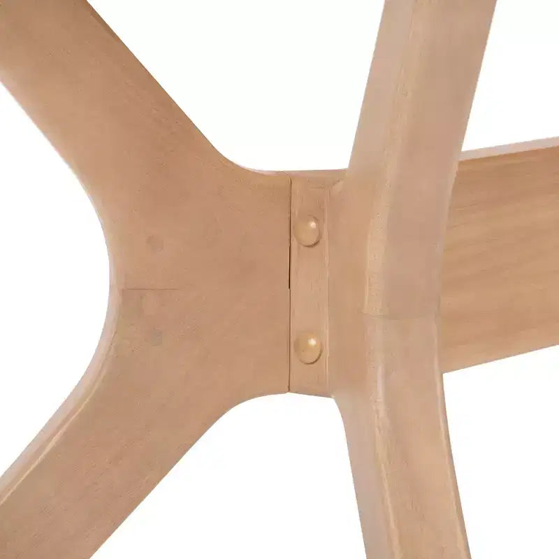 Tavolo da pranzo rettangolare per 6 persone Plank+Beam 48 Verso, gambe a croce in legno massello per cucina