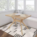 Tavolo da pranzo rettangolare per 6 persone Plank+Beam 48 Verso, gambe a croce in legno massello per cucina