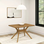 Tavolo da pranzo rettangolare per 6 persone Plank+Beam 48 Verso, gambe a croce in legno massello per cucina