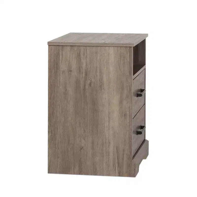 Comodino rustico Prepac Rustic Ridge con 2 cassetti e ripiano aperto
