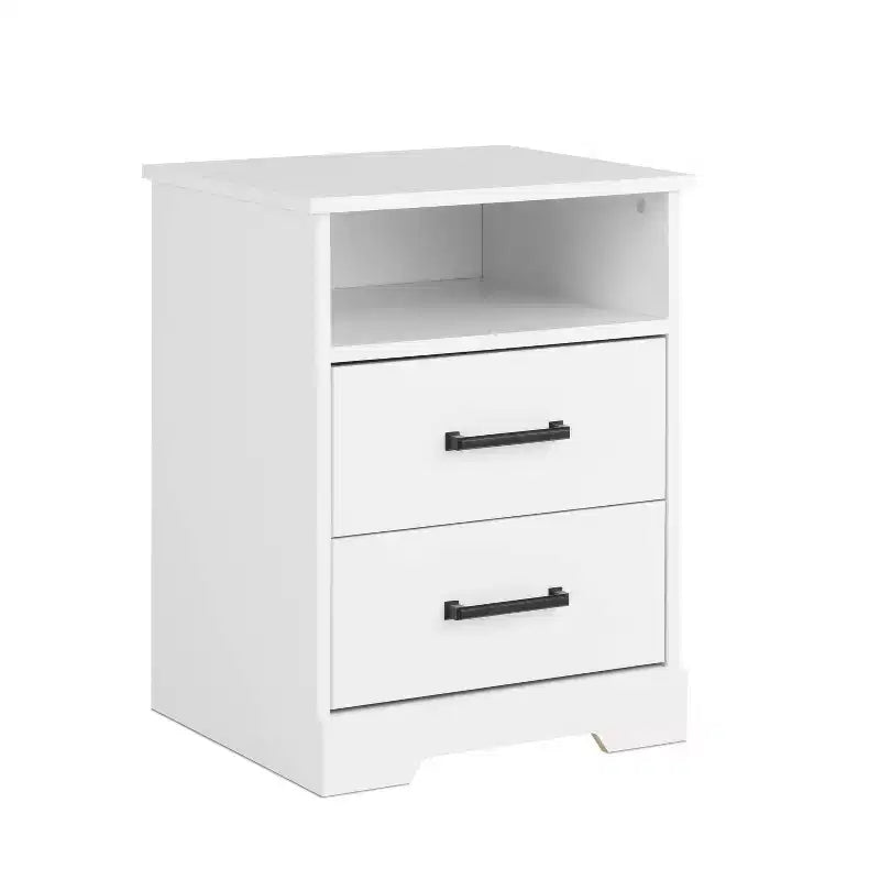 Comodino rustico Prepac Rustic Ridge con 2 cassetti e ripiano aperto
