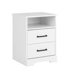 Comodino rustico Prepac Rustic Ridge con 2 cassetti e ripiano aperto