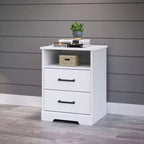 Comodino rustico Prepac Rustic Ridge con 2 cassetti e ripiano aperto