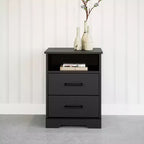 Comodino rustico Prepac Rustic Ridge con 2 cassetti e ripiano aperto