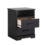 Comodino rustico Prepac Rustic Ridge con 2 cassetti e ripiano aperto