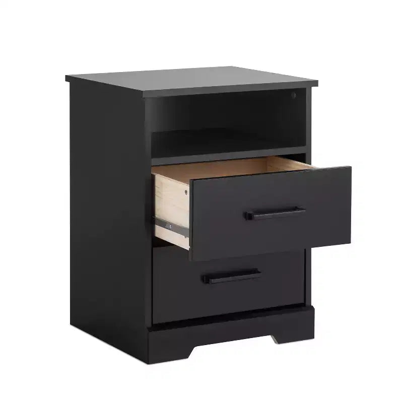 Comodino rustico Prepac Rustic Ridge con 2 cassetti e ripiano aperto