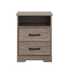 Comodino rustico Prepac Rustic Ridge con 2 cassetti e ripiano aperto
