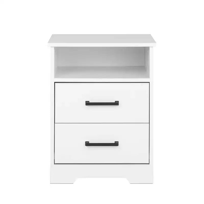 Comodino rustico Prepac Rustic Ridge con 2 cassetti e ripiano aperto