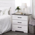 Comodino Prepoc Rustic Ridge Farmhouse con 3 cassetti
