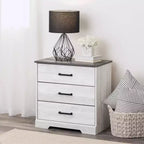Comodino Prepoc Rustic Ridge Farmhouse con 3 cassetti