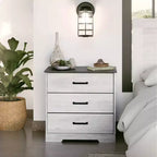 Comodino Prepoc Rustic Ridge Farmhouse con 3 cassetti